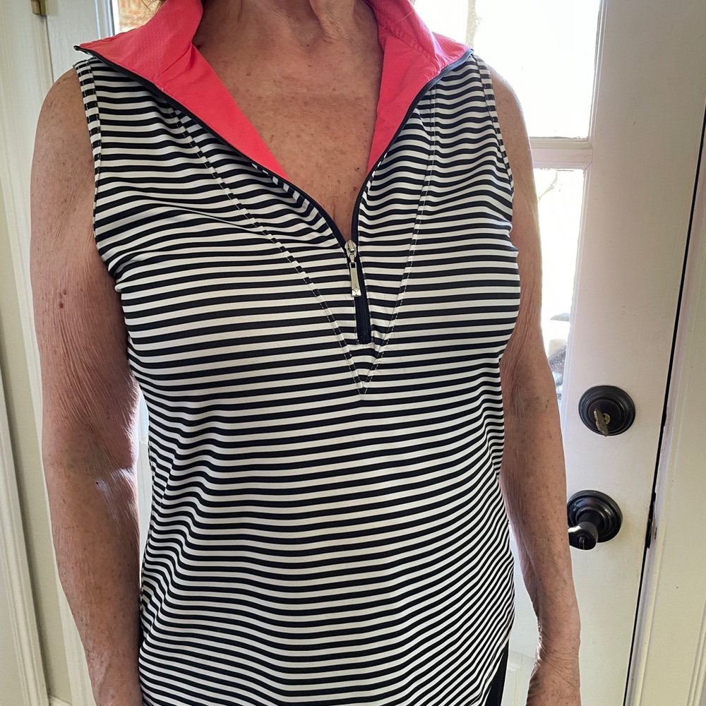 Jofit sleeveless half zip top